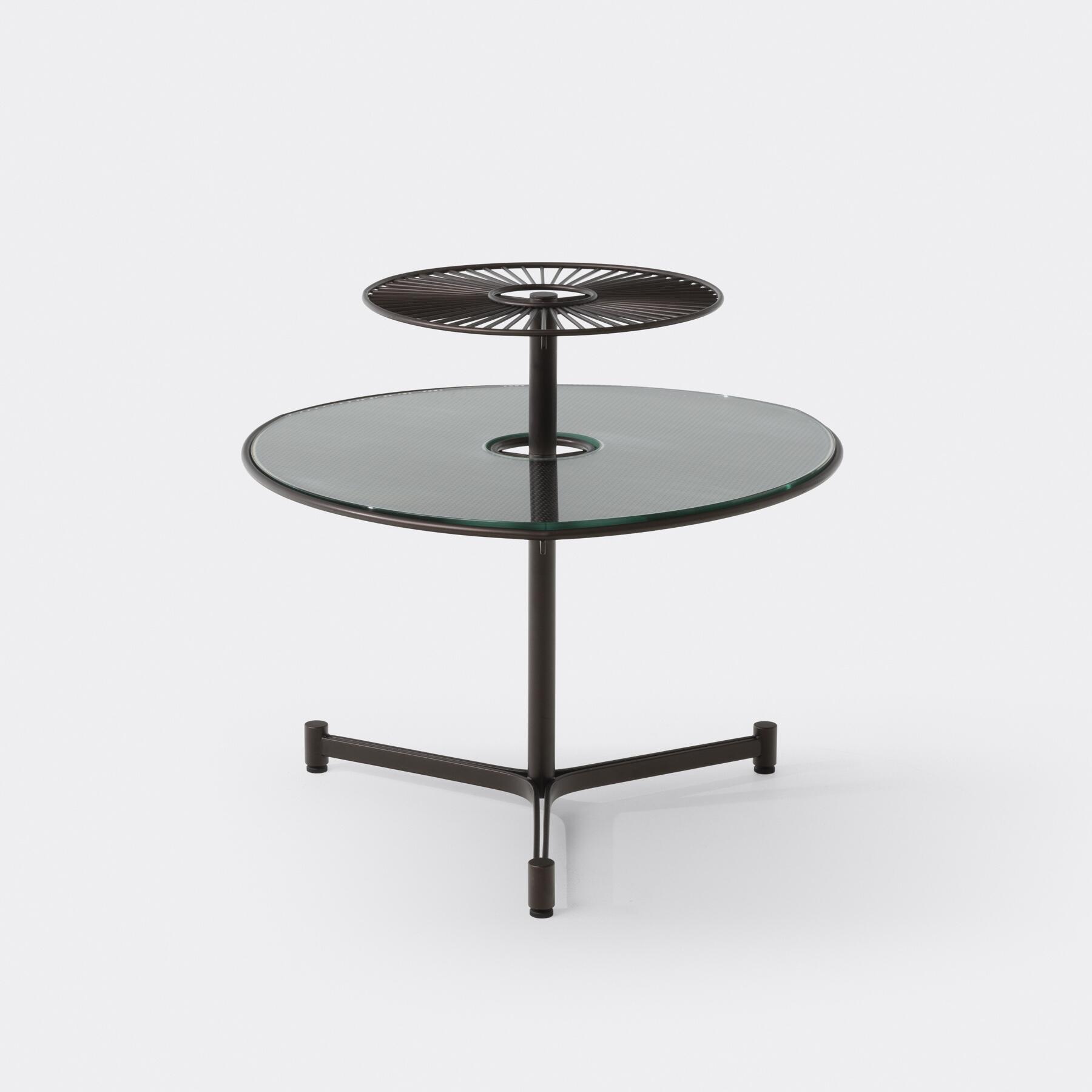 Capricorn Two Tiered End Table, Espresso