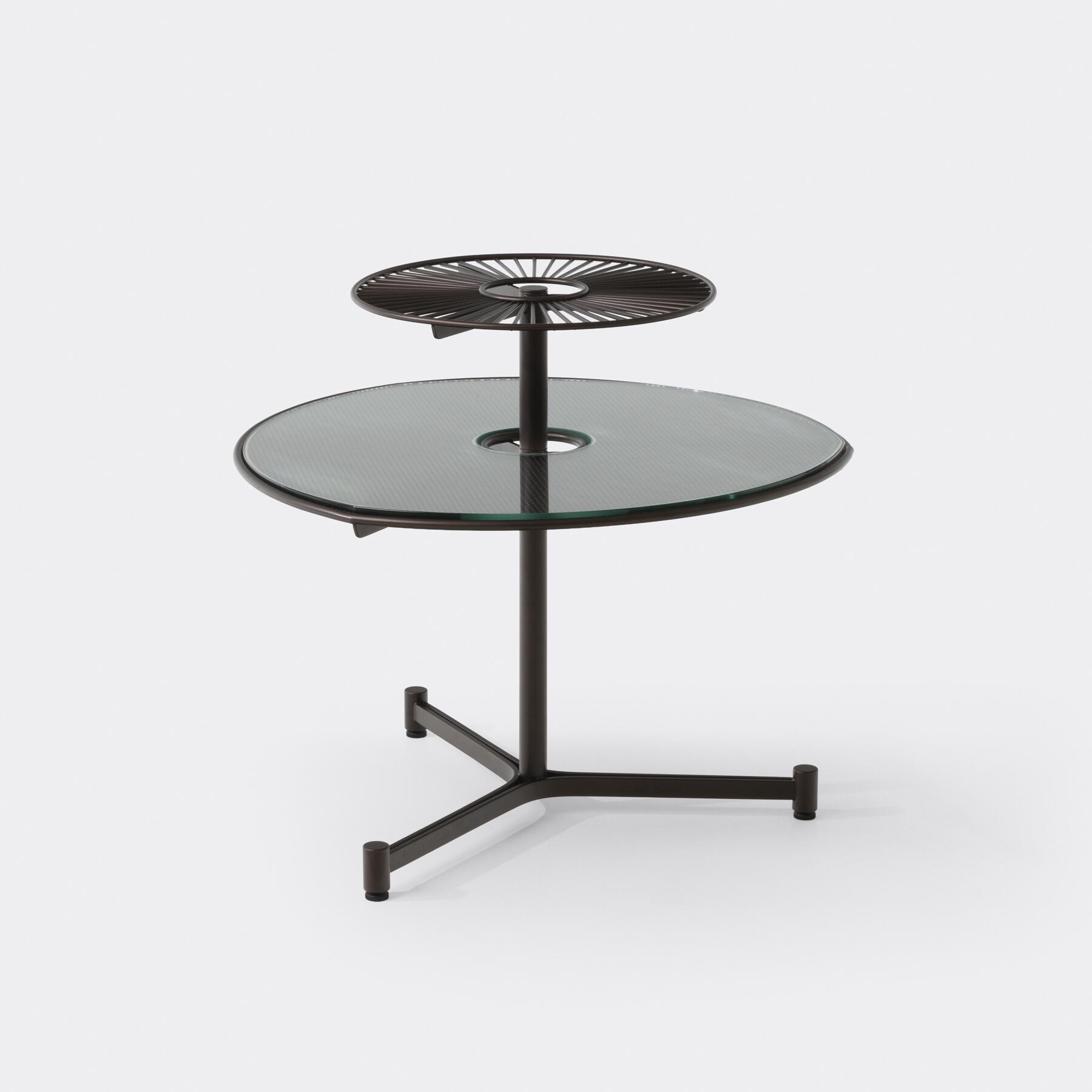 Capricorn Two Tiered End Table, Espresso