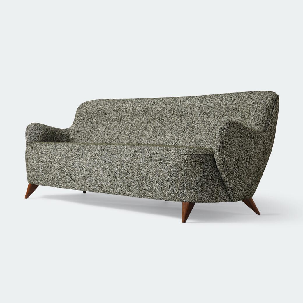 Barrel Sofa, Walnut Natural, 3295/06 Carlsbad: Palm