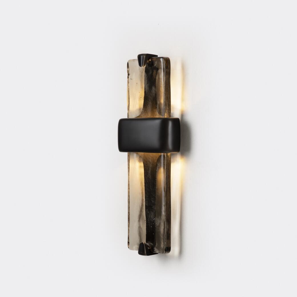 Vesta Sconce, Fog Glass, Dark Bronze Patina