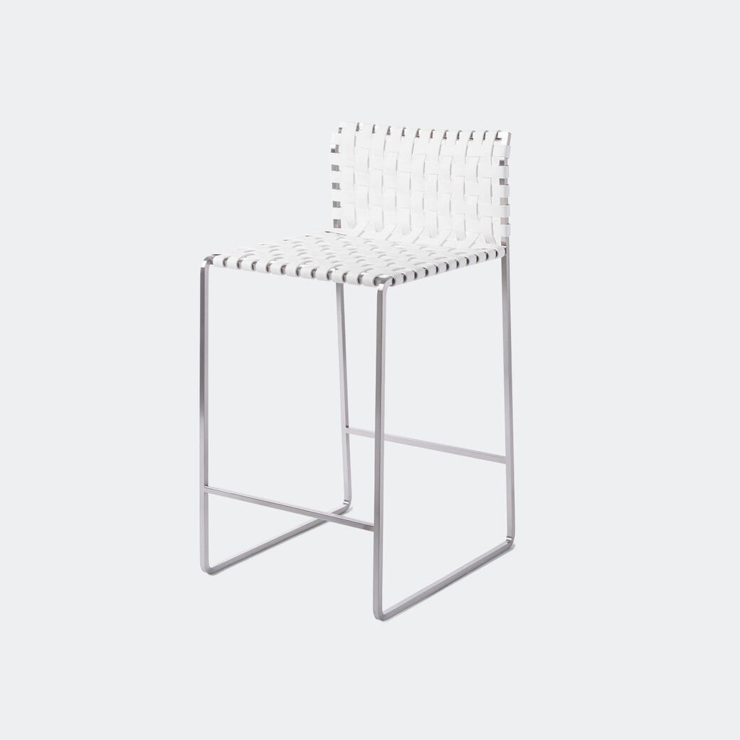 Outdoor Low Woven Back Bar Stool